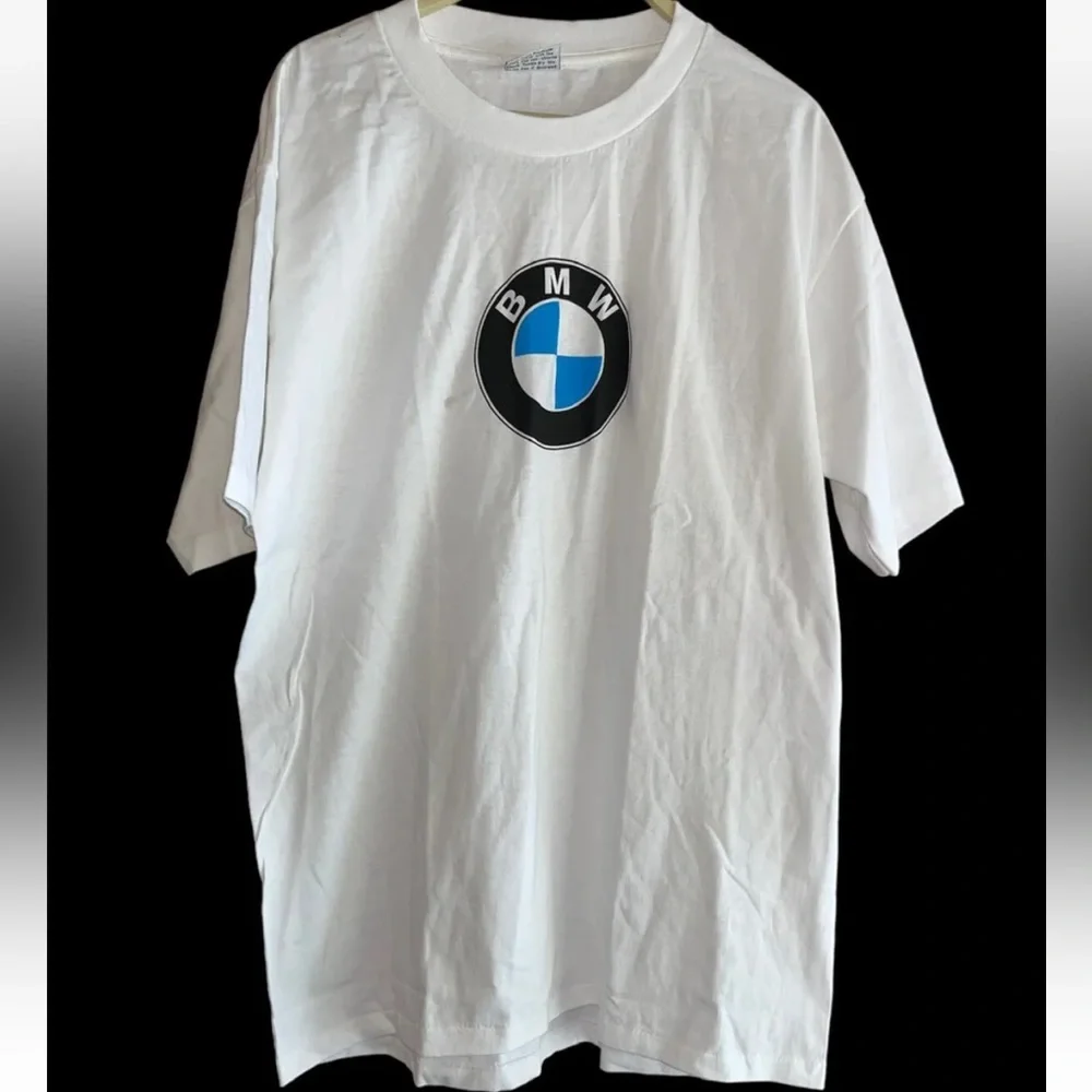 Vintage 90s BMW Lifestyle White Made USA Logo T Shirt